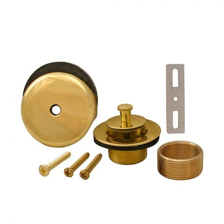Jones Stephens Polished Brass One-Hole Lift and Turn Conversion Kit with Cross Bar B51020